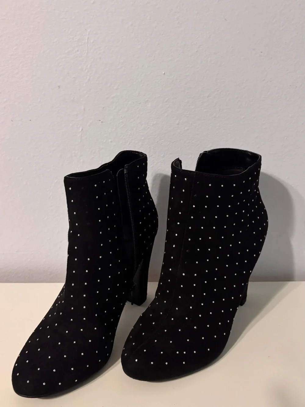 Black Studded Ankle Booties - Elegant Evening Style